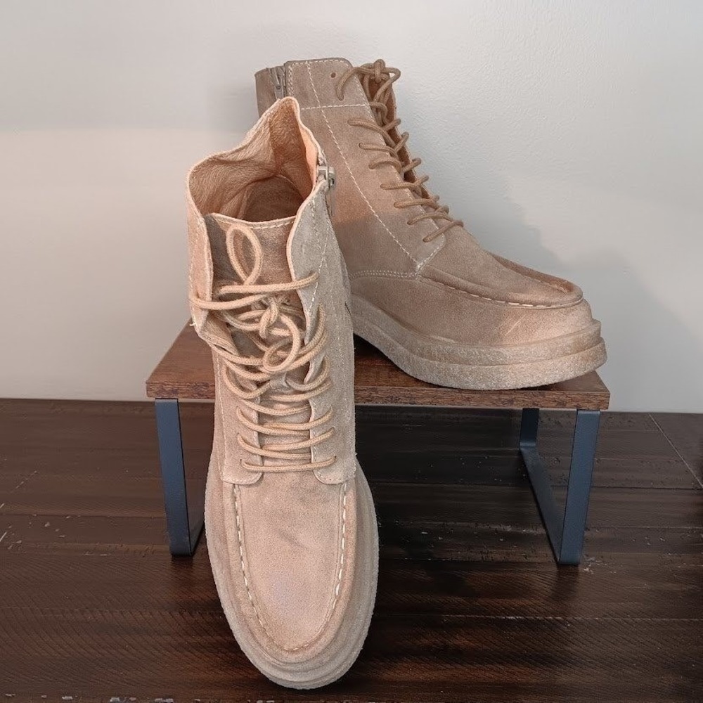 FREE PEOPLE Hiker Suede‎ Combat Boots Women's Lug Utilitarian Size 40/9.5-10 - Picture 12 of 13